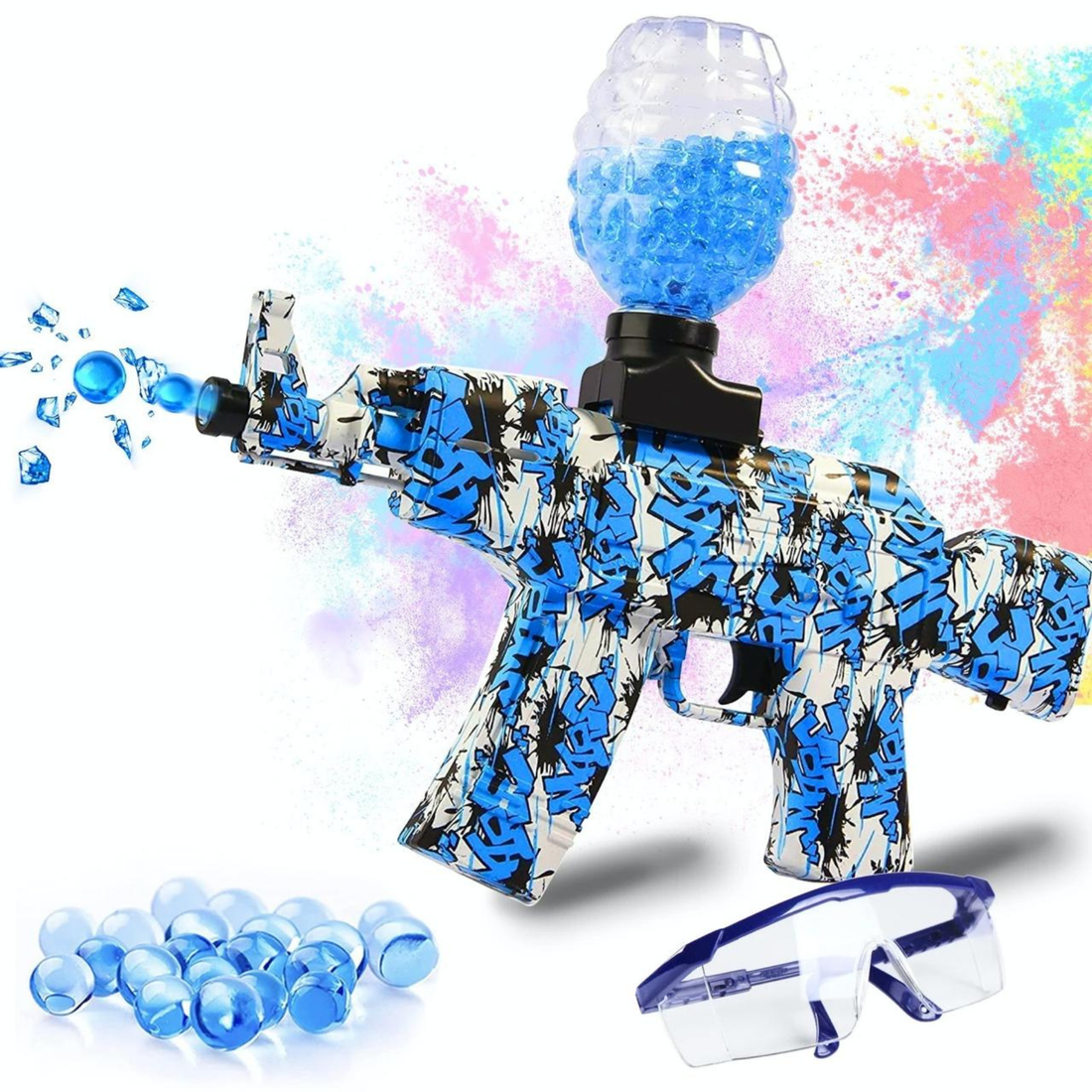 Electric Gel Ball Blaster Gun Toy – Auto Shooting Water Bead Splatter Gun for Kids & Outdoor Play