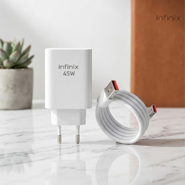 45W Fast Charger Type-C with Cable – High-Speed PD Wall Charger Adapter