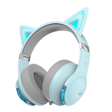 STN-28 Cat Wireless Bluetooth Headphones – LED Light Kids Headset with Mic & Deep Bass