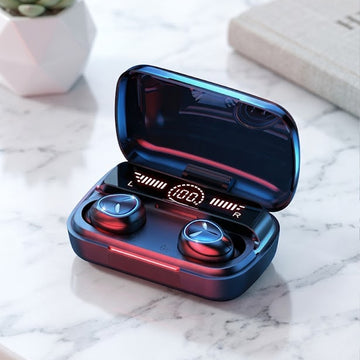 M19 Wireless Bluetooth Earbuds – In-Ear Stereo Headphones with Charging Case & Deep Bass