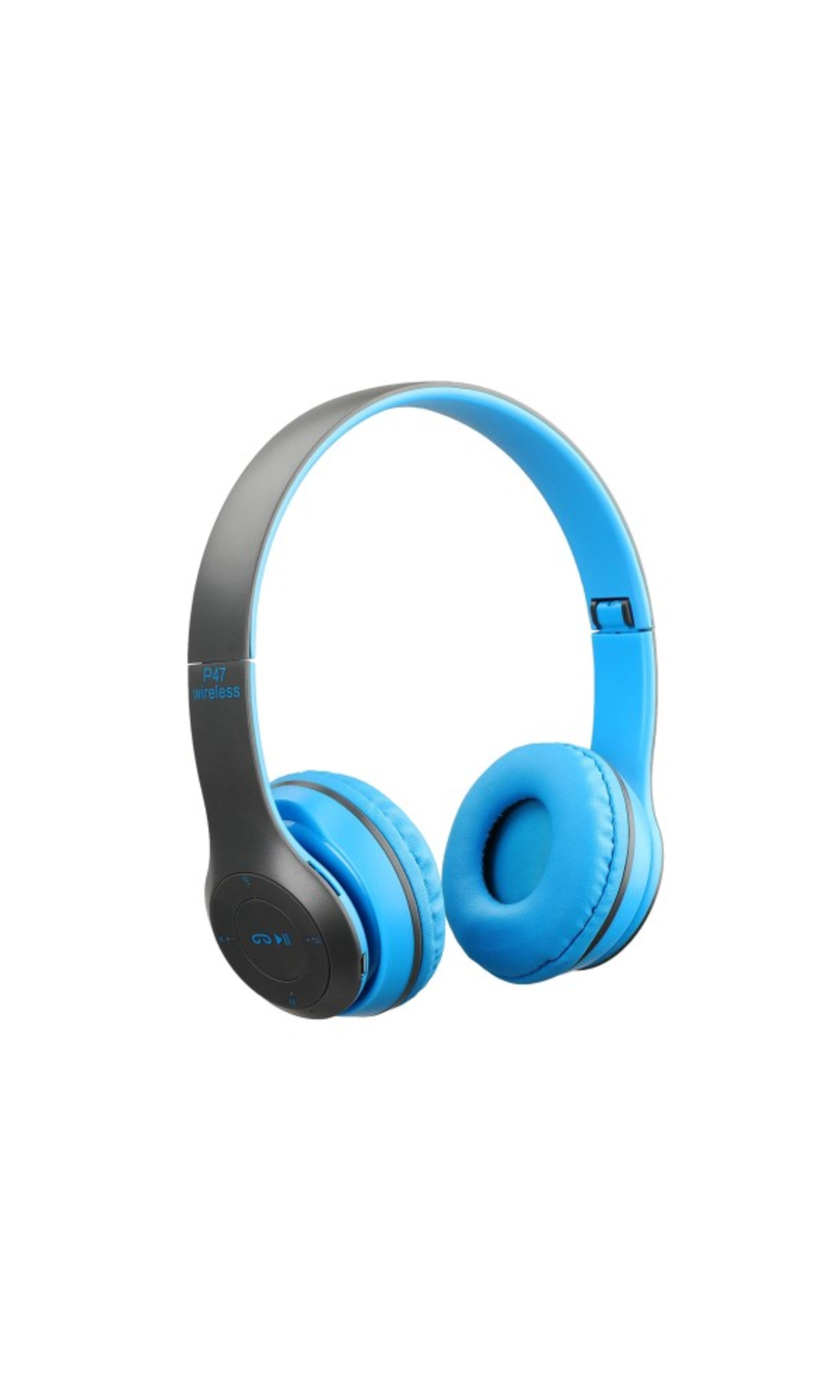P47 Wireless Bluetooth Stereo Headphones – Over-Ear Deep Bass Headset with Mic