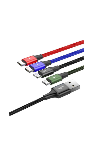 Baseus 4-in-1 USB Charging Cable 1.2m – Multi Device Fast Charging Universal Cable