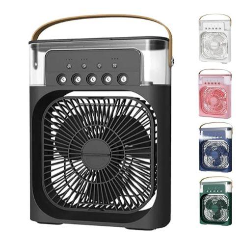 Portable Mini Air Cooler Fan – USB Mist Humidifier with LED Light & 3-Speed Control